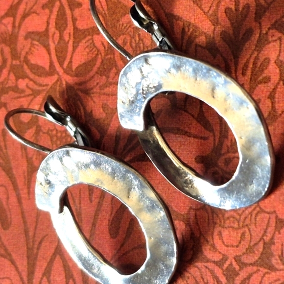 Jewelry - 925 Modernist Sterling Silver Hoop Earrings